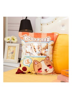 SYOSI Plush Pillow Kawaii Room Decor Throw Removable Stuffed Animal Toys Fluffy Kittens Dog Creative Gifts for Teens Girls Kids Brown  - Image 3