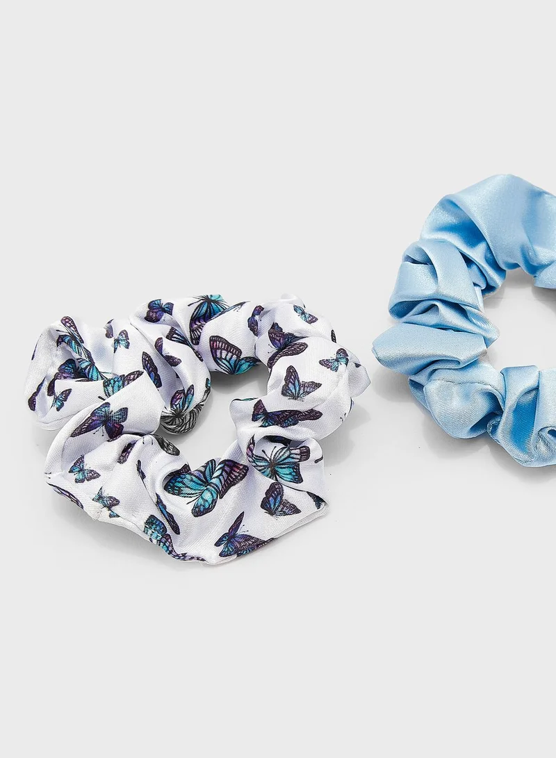 NEW LOOK Printed Eyemask And Scrunchie Set Multicolour