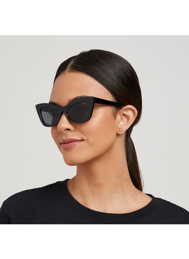 Blackout - COURTNEY Women Black Sunglasses - Frame Material: Thermoplastic Rubber (TR90)- Frame Color: Black-Lens Color: Gray  - Full Rim - Image 1
