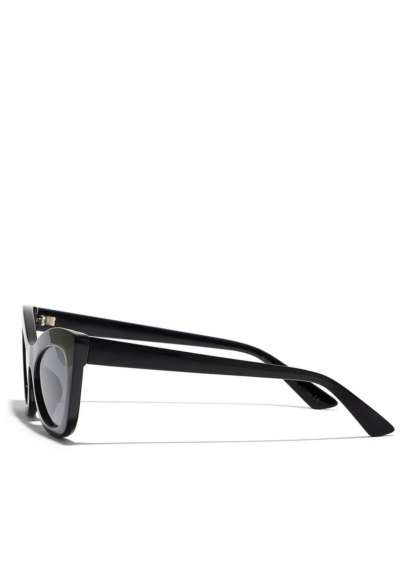 Blackout - COURTNEY Women Black Sunglasses - Frame Material: Thermoplastic Rubber (TR90)- Frame Color: Black-Lens Color: Gray  - Full Rim - Image 1