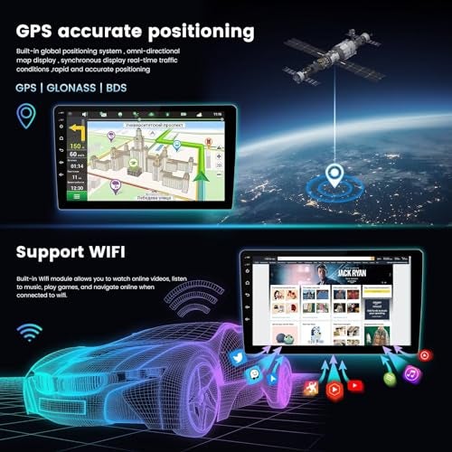 RONGJI 2+64GB Android Radio for Toyota 4Runner 2003 2004 2005 2006 2007 2008 2009 Stereo Upgrade Dash Kit GPS Navigation,9" IPS Touch Screen Head Unit w/Car-Play/Android Auto/AHD Camera (for JBL/NO JBL) - Image 4