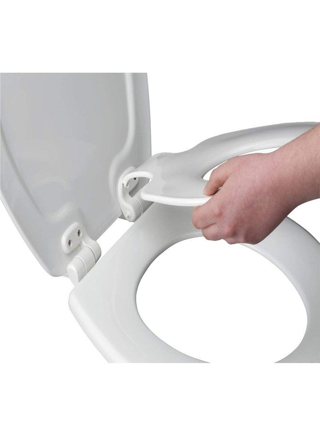 Bemis MAYFAIR 883SLOWA 000 Toilet Seat with Built-in Potty Training Seat will Reduce Clutter, Slow Close and Never Loosen, ROUND, Durable Enameled Wood/Long Lasting Plastic, White - Image 2