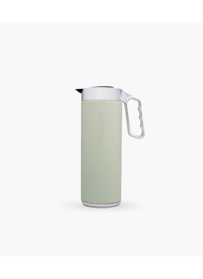 Roomours Cylinder Thermos 1L Light Green And Silver 