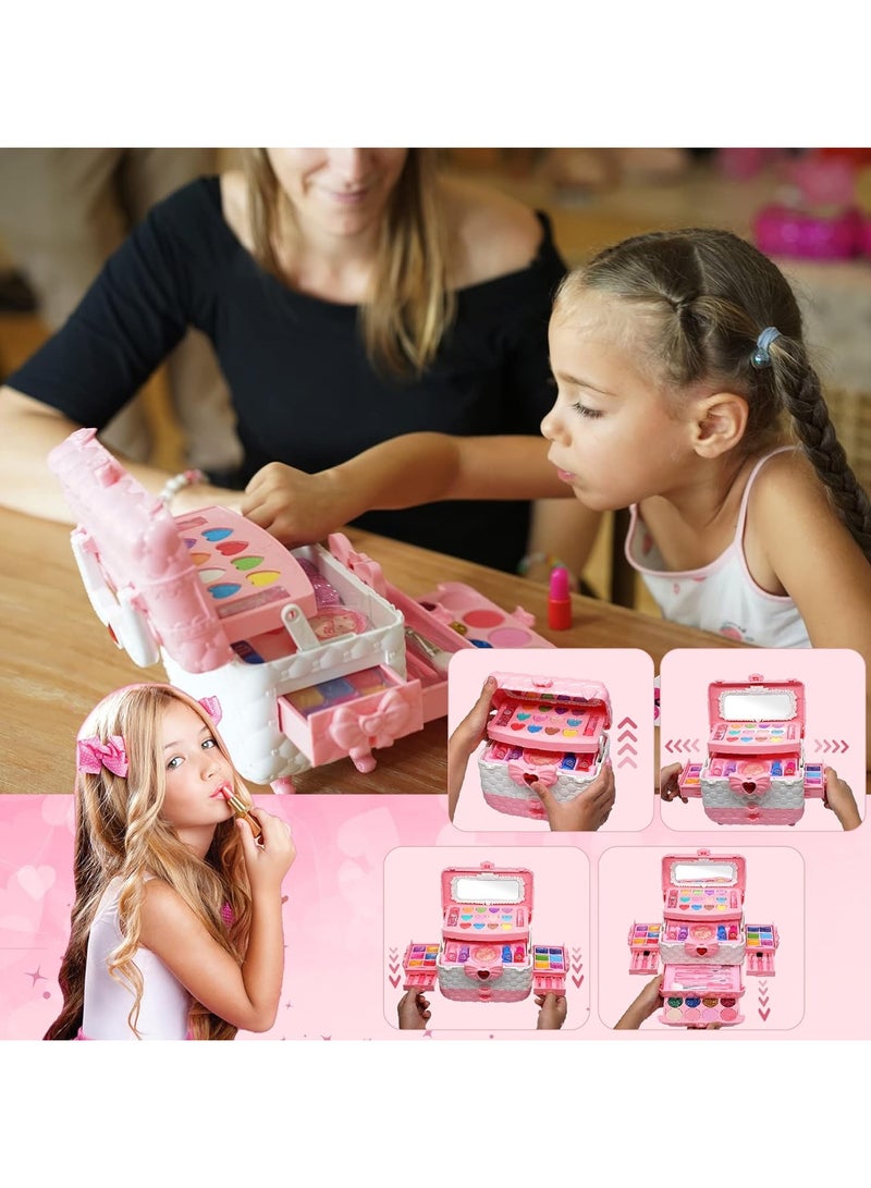 Kids Makeup Kit for Girl - Kids Makeup Kit Toys for Girls,Play Real Makeup Girls Toys, Washable Make Up for Little Girls, Non ToxicToddlers Pretend Cosmetic Kits,Age4-12 Year Old Children Gift  - Image 4