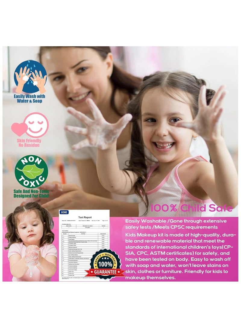 Kids Makeup Kit for Girl - Kids Makeup Kit Toys for Girls,Play Real Makeup Girls Toys, Washable Make Up for Little Girls, Non ToxicToddlers Pretend Cosmetic Kits,Age4-12 Year Old Children Gift  - Image 3