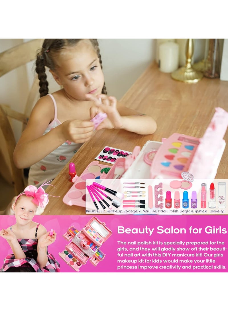 Kids Makeup Kit for Girl - Kids Makeup Kit Toys for Girls,Play Real Makeup Girls Toys, Washable Make Up for Little Girls, Non ToxicToddlers Pretend Cosmetic Kits,Age4-12 Year Old Children Gift  - Image 5
