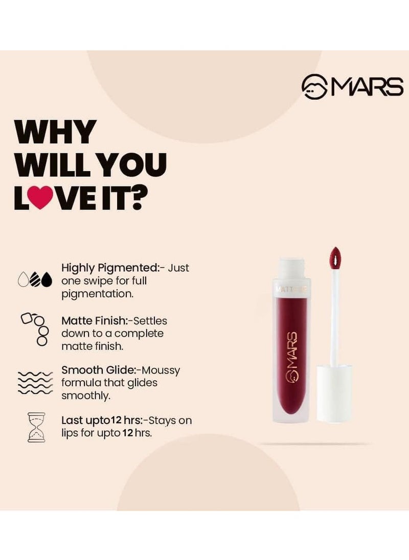 Mars - MARS Matte Liquid Lip Color Long Lasting 4.5 ml 23 Impulse Buy - Image 1