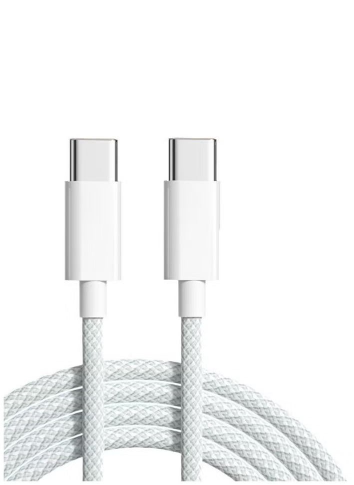 REACLOUD - USB C Cable 2M Braided 100W Power Delivery PD Fast charge Cable USB C to USB C For iPhone 16 15 Pro Max iPad mini 6 MacBook Pro Air M3 M2 M1 iPad Pro Samsung S24 S23 Ultra Laptop Lenovo Dell Xiaomi - Image 1
