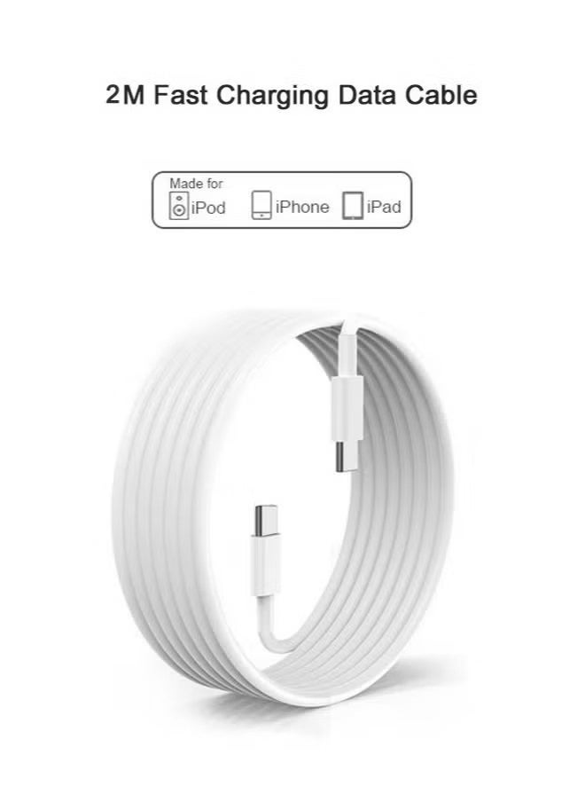 REACLOUD - USB C Cable 2M Braided 100W Power Delivery PD Fast charge Cable USB C to USB C For iPhone 16 15 Pro Max iPad mini 6 MacBook Pro Air M3 M2 M1 iPad Pro Samsung S24 S23 Ultra Laptop Lenovo Dell Xiaomi - Image 1