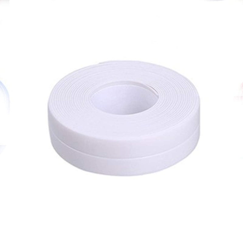 Eletree Eletree Caulk Strip,Tub Caulking Tape PVC Self-Adhesive Waterproof Sealing Tape for Kitchen Sink Toilet Bathroom Shower and Bathtub Floor Wall Edge Protector (White) - Image 1