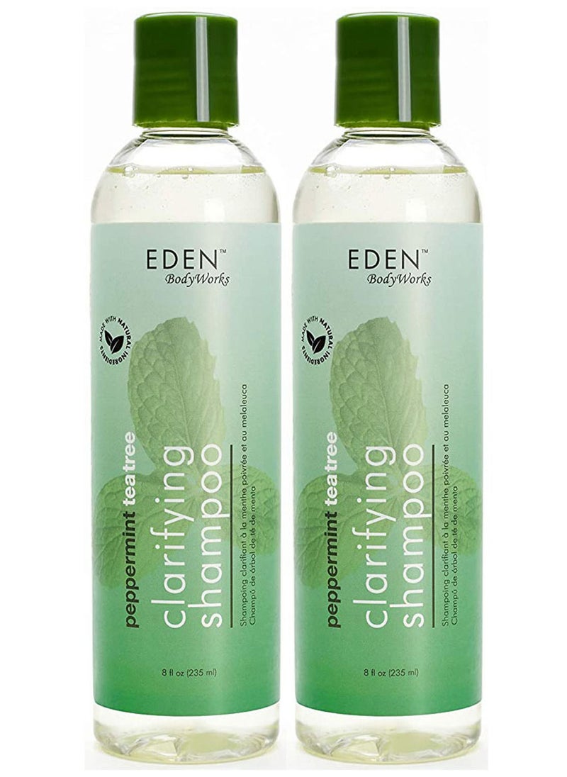 Peppermint Tea Tree Clarifying Shampoo 2 Pack