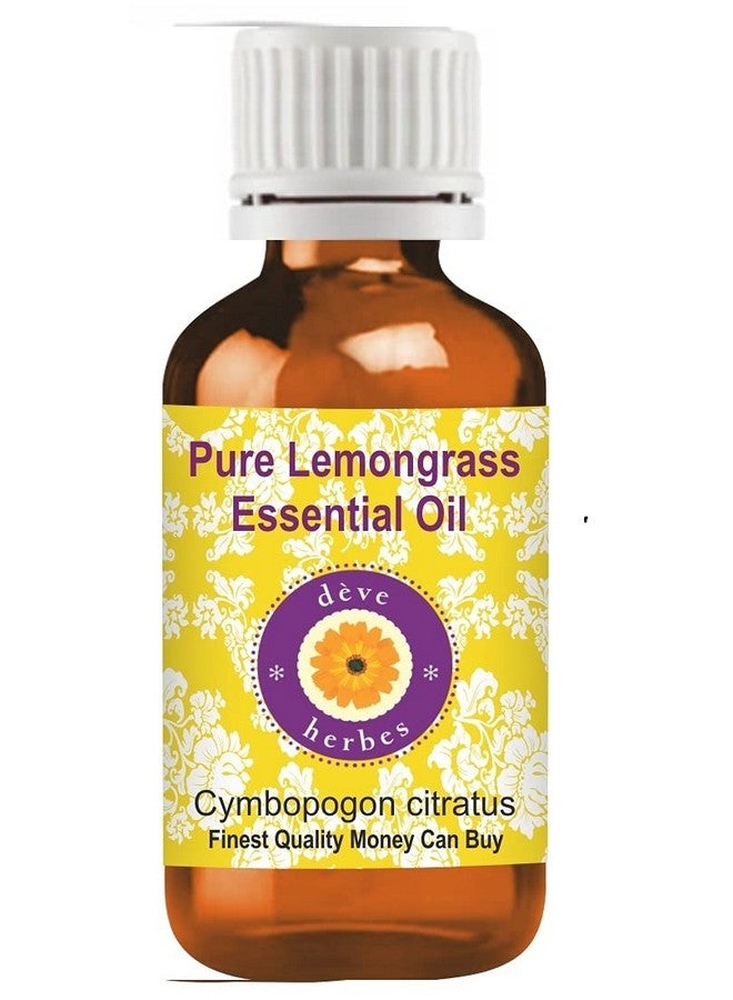 Deve Herbes Lemongrass Essential Oil (Cymbopogon citratus) Pure | Non-Sticky | Non-greasy | Lightweight | Men & Women | All Skin Types | Steam Distilled 30ml - Image 1
