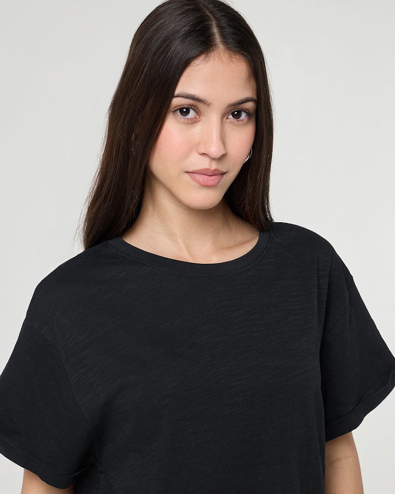 بيواكوف تيشيرت بوي فريند نسائي أسود - Image 1