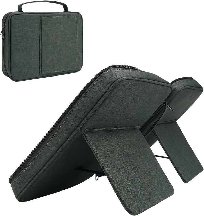 CITYCHASE Bible Covers for Men & Women, Bible Case Carrying Church Bag with Book Stand, Bible Bag with Handle, Zipper and Multi-Pockets for Scripture Study Bible Protector (Deep Gray) - Image 1