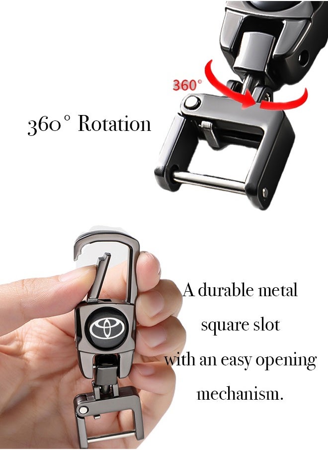 KeyAmor - Luxury Metal Toyota Keychain for Adults – Stylish Car Key Holder with Secure Locking Mechanism, Sleek Design and Durable Build, Includes Premium Gift Box for an Elegant and Practical Gift. - Image 1