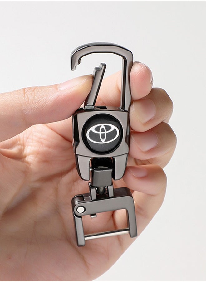 KeyAmor - Luxury Metal Toyota Keychain for Adults – Stylish Car Key Holder with Secure Locking Mechanism, Sleek Design and Durable Build, Includes Premium Gift Box for an Elegant and Practical Gift. - Image 1