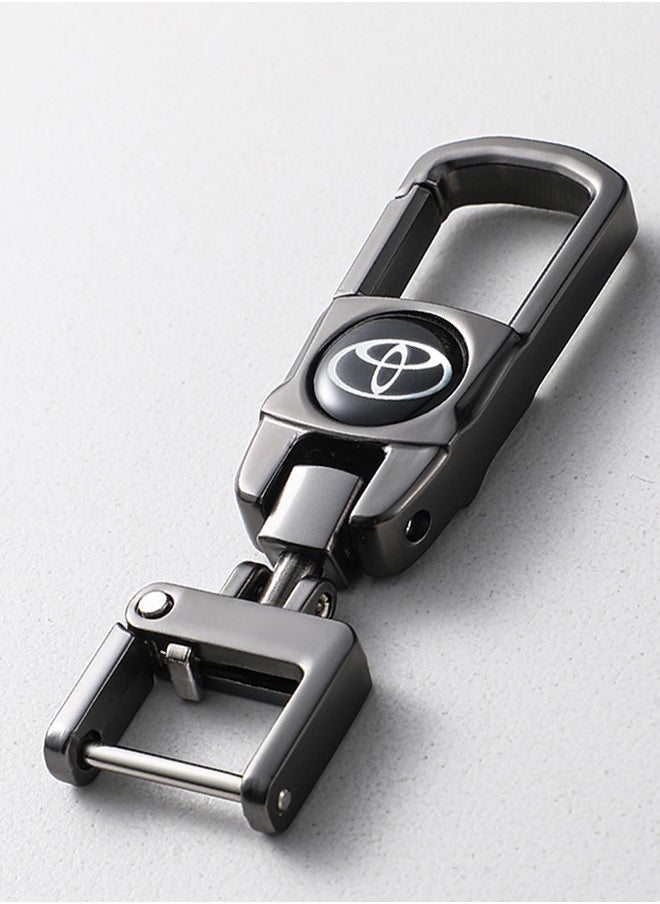 KeyAmor - Luxury Metal Toyota Keychain for Adults – Stylish Car Key Holder with Secure Locking Mechanism, Sleek Design and Durable Build, Includes Premium Gift Box for an Elegant and Practical Gift. - Image 1