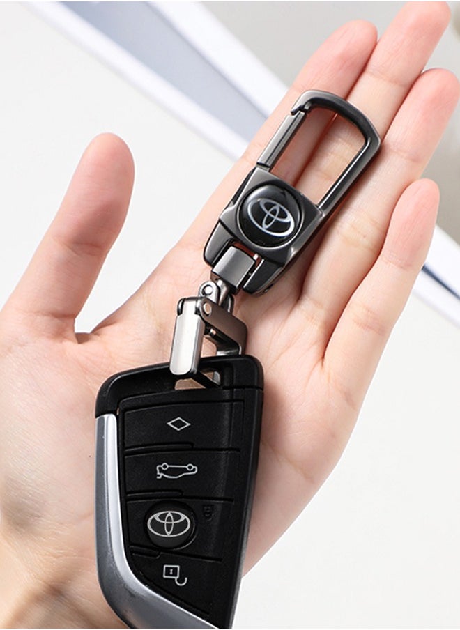 KeyAmor - Luxury Metal Toyota Keychain for Adults – Stylish Car Key Holder with Secure Locking Mechanism, Sleek Design and Durable Build, Includes Premium Gift Box for an Elegant and Practical Gift. - Image 1