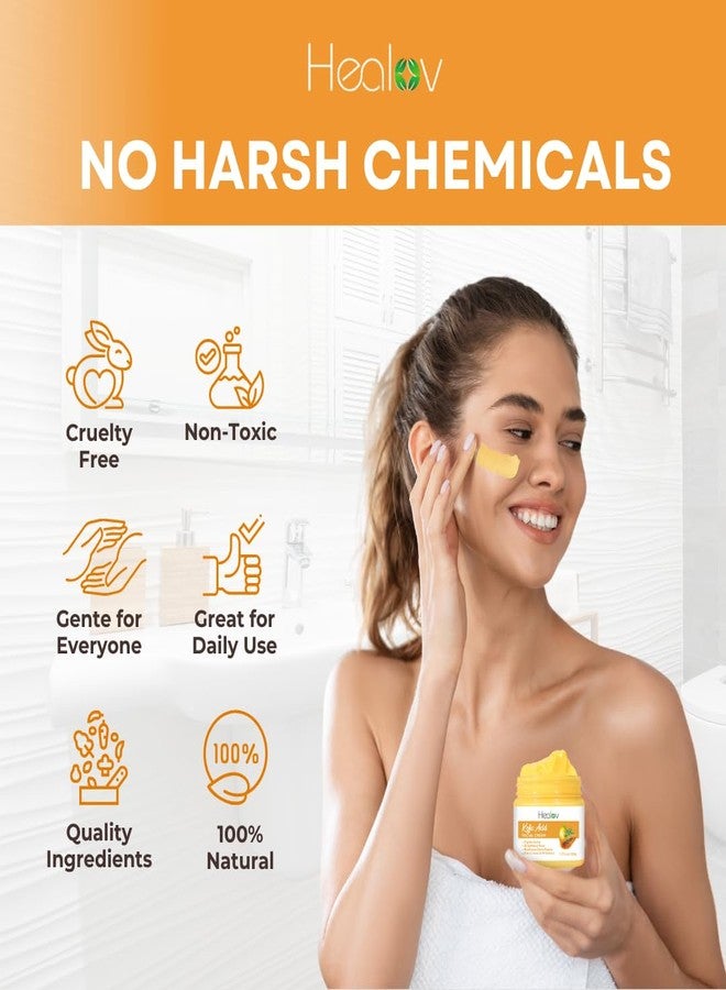 Herblov كريم حمض الكوجيك - كريم لتفتيح البشرة للبقع العمرية، فرط التصبغ، المناطق الحساسة - مزيل للبقع الداكنة، يقلل من حب الشباب، الندوب، ويوحد اللون - لوشن حمض الكوجيك لمظهر أكثر إشراقًا وتألقًا - Image 5