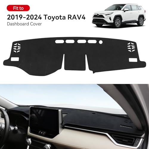 Bercicci Dash Cover for Toyota RAV4 2025 2024 2023 2022 2021 2020 2019 Hybrid, Prime (PHEV) Accessories Flannel Dashboard Cover Dash Mat Center Console Cover Sunshield Protector Pad - Image 2