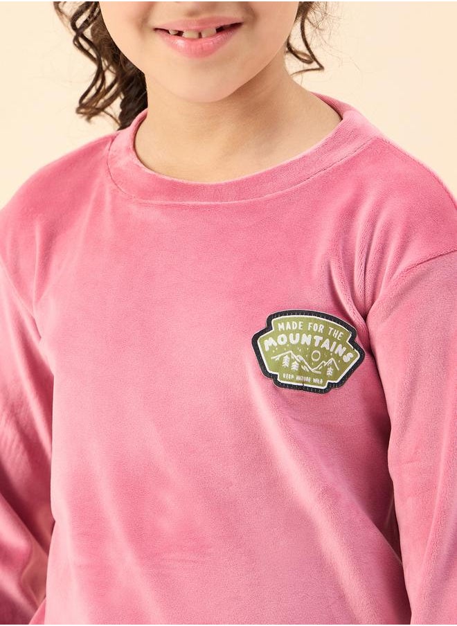 Stylo Bug - Solid Patch Detail Sweatshirt with Joggers by Styli - Image 1