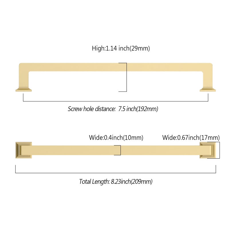 Knoklock 10 Pack 7.5 Inch(192Mm) Kitchen Cabinet Handles Gold Cabinet Pulls Kitchen Cabinet Hardware Drawer Pulls For Dresser Cupboard Wardrobe - Image 2