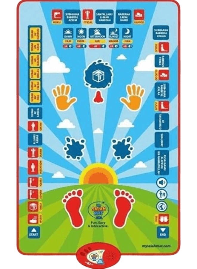 Prayer Rug for Kids, Prayer Mat, Prayer Mat for kids Smart Electronic Is lamic Prayer Carpet Mat Teaching Talking Music Prayer Mat with Worship Step Guide for Kids Toddlers  - Image 1