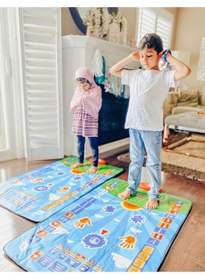Prayer Rug for Kids, Prayer Mat, Prayer Mat for kids Smart Electronic Is lamic Prayer Carpet Mat Teaching Talking Music Prayer Mat with Worship Step Guide for Kids Toddlers  - Image 3