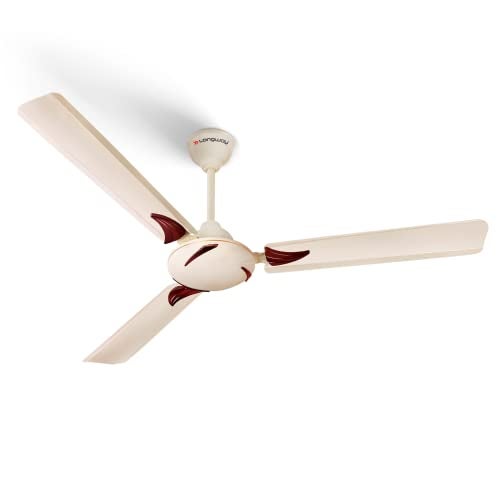 LONGWAY Creta P1 1200 mm/48 inch Ultra High Speed 3 Blade Anti-Dust Decorative Star Rated Ceiling Fan (Ivory, Pack of 1) - Image 1