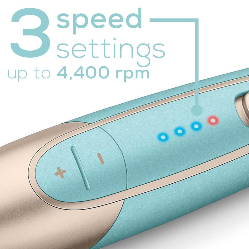 Beurer MP84 Professional Manicure & Pedicure Nail Drill Kit, 14-Piece Cordless Electric Nail File with 10 Attachments, LED Light, Adjustable Speed, Charging Storage Case - Image 2