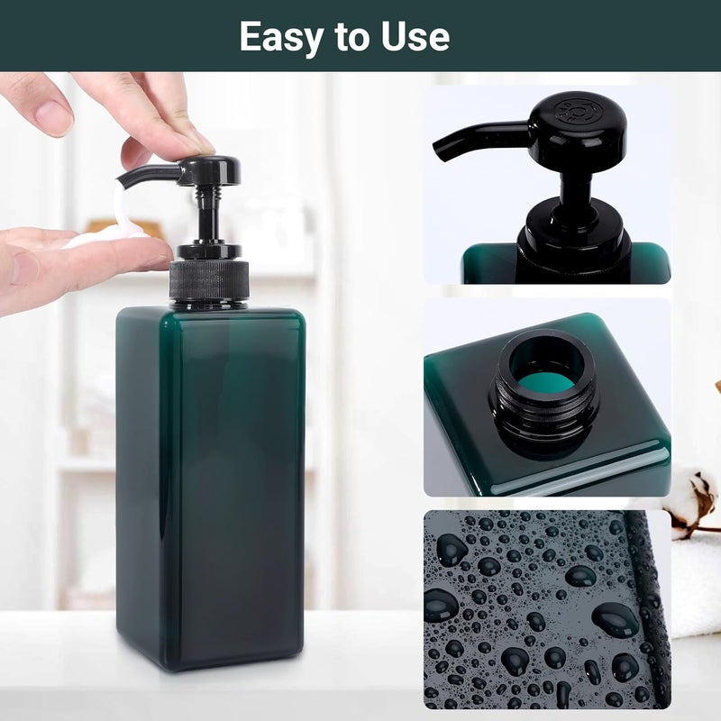 Suream 3-Pack Shampoo Dispenser Bottles - 22oz/650ml - Image 3