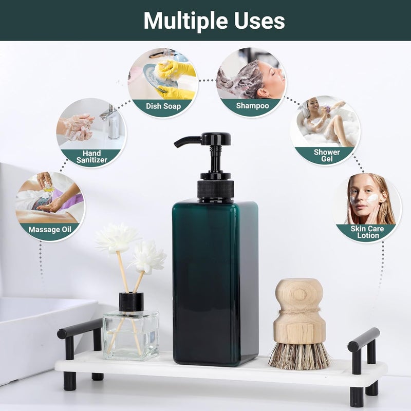 Suream 3-Pack Shampoo Dispenser Bottles - 22oz/650ml - Image 5