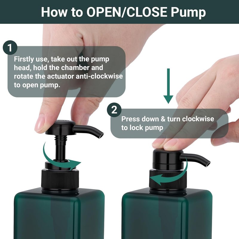 Suream 3-Pack Shampoo Dispenser Bottles - 22oz/650ml - Image 4