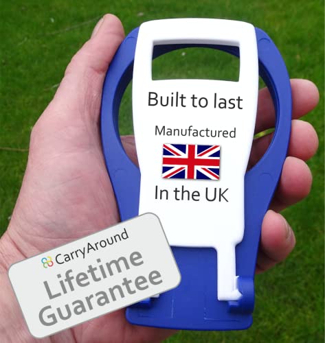 CarryAround Fold Away Cup Carrier/Caddy [Made in UK] (Blue) Take-Out Coffee Soft Drink Pint Beer Beverage Holder, Sturdy Reusable Pocket Size, Festival Sports Gigs - Easy & Safe 2,3,4 Cups - Image 3