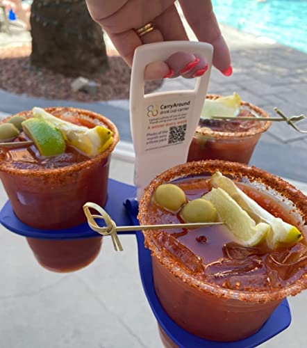 CarryAround Fold Away Cup Carrier/Caddy [Made in UK] (Blue) Take-Out Coffee Soft Drink Pint Beer Beverage Holder, Sturdy Reusable Pocket Size, Festival Sports Gigs - Easy & Safe 2,3,4 Cups - Image 5