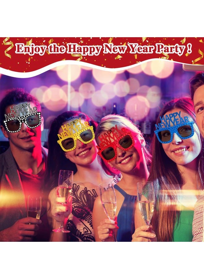 Shappy 6 Pcs 2026 Happy New Year Eyeglasses, Happy New Year Party Favors Sunglasses, Eve Glasses for Women and Men(Square) - Image 5