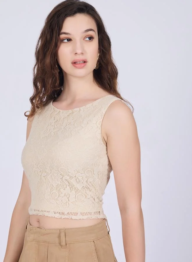 أوجيدر بلوزة دانتيل بقصة ضيقة