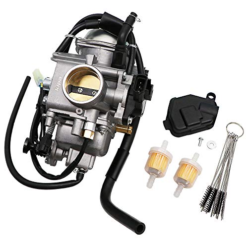 KIPA Carburetor for TRX500 Foreman Rubicon 500 2001-2005 TRX500FA TRX500FPA TRX500FM, Replace OEM Part Number 16100-HN2-013, With Carbon Dirt Jet Cleaner Tool Kit & Fuel Filters - Image 1