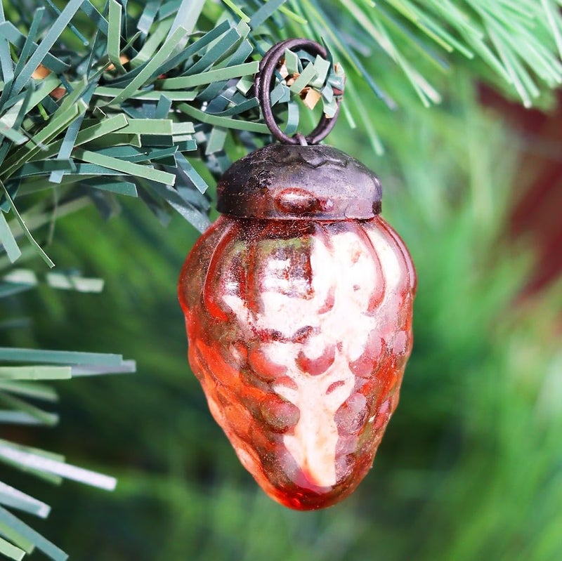 Indian-Shelf IndianShelf 50 Pieces Bulk Glass Colourful Pinecone Christmas Tree Ornaments Farmhouse Pine Cones for Christmas Tree Decorations Sets - Image 3