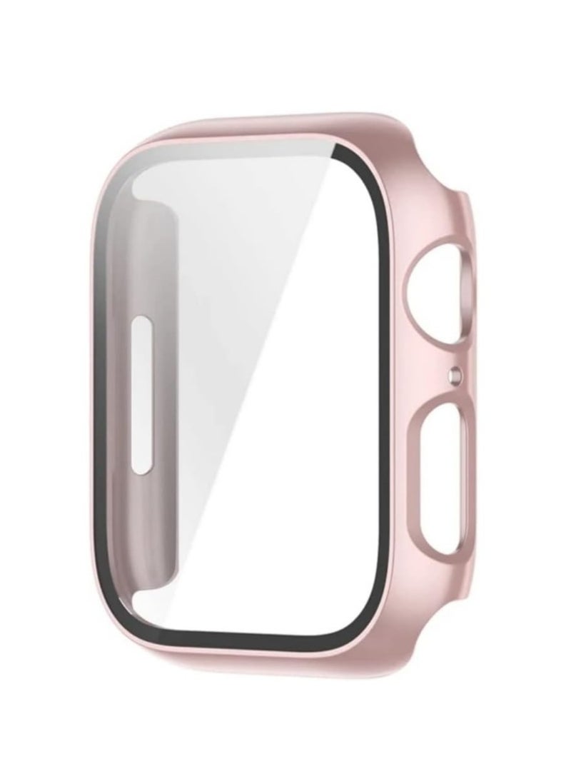 2 Pack Case with Screen Protector Compatible With Apple IWatch Series 9 | 8 | 7 Anti Scratch Tempered Glass With Watch Case Protector (Rose Gold 41mm)  - Image 3