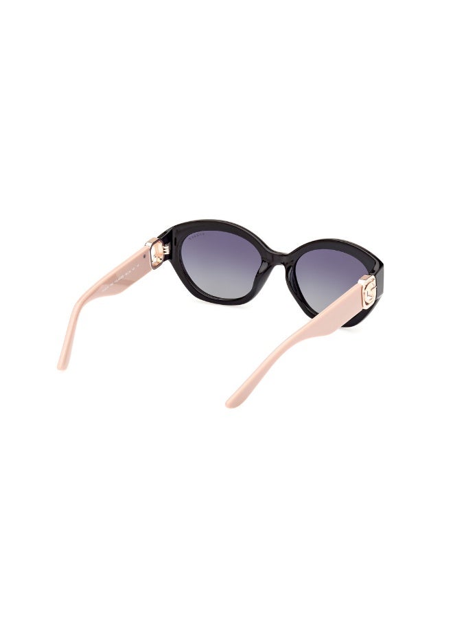 GUESS Gu00104 Oval Injected Sunglasses For women size 56, Shiny Black - Image 5