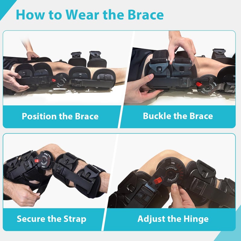 KD ROM Knee Brace: Hinged Post-Op Knee Brace for Arthritis, ACL, MCL, and PCL Injury â€“ Optimal Support for Rehabilitation - Image 4