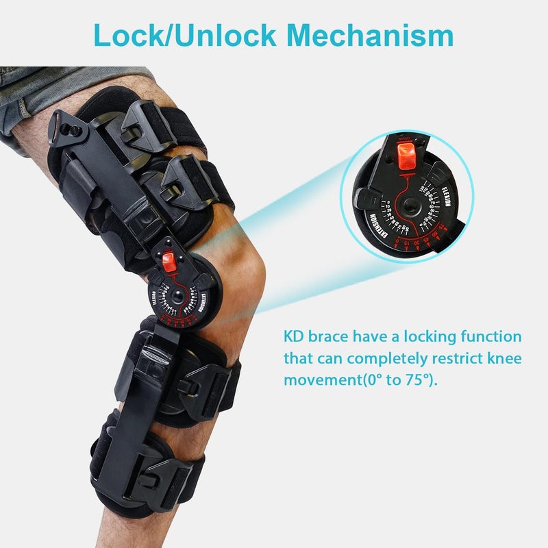 KD ROM Knee Brace: Hinged Post-Op Knee Brace for Arthritis, ACL, MCL, and PCL Injury â€“ Optimal Support for Rehabilitation - Image 5