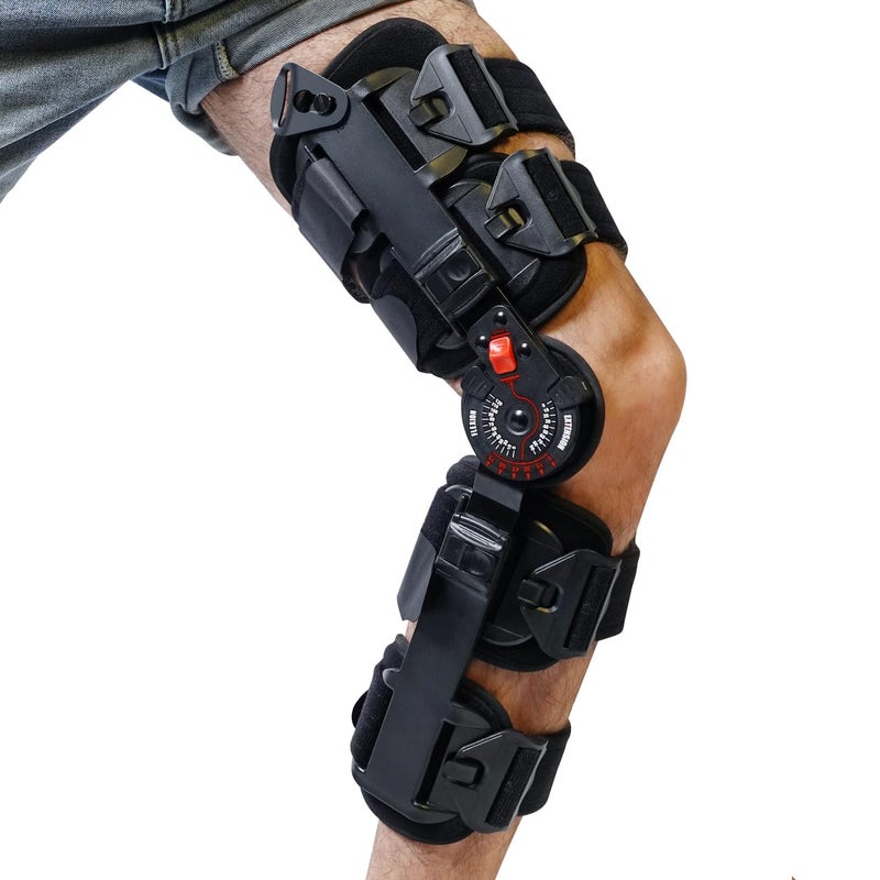 KD ROM Knee Brace: Hinged Post-Op Knee Brace for Arthritis, ACL, MCL, and PCL Injury â€“ Optimal Support for Rehabilitation - Image 1