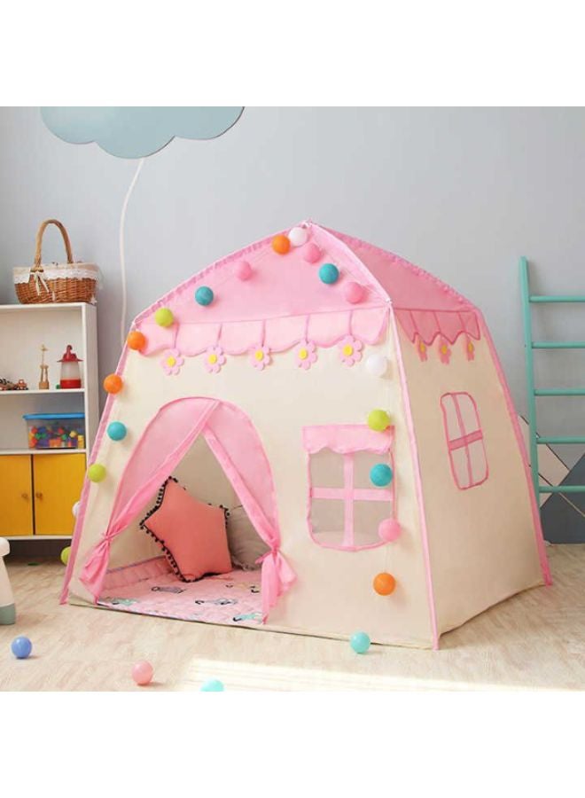 خيمة قلعة عالية الجودة ومحمولة وقابلة للطي للأطفال الصغار ، وردي 130 * 130 * 100 سم  كود / CL-30 - Image 3