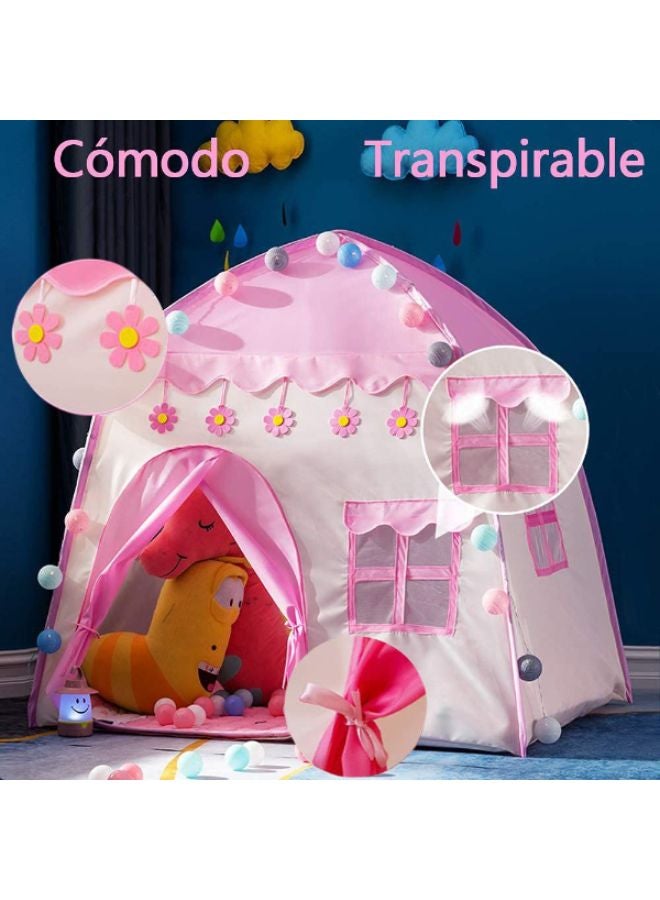 خيمة قلعة عالية الجودة ومحمولة وقابلة للطي للأطفال الصغار ، وردي 130 * 130 * 100 سم  كود / CL-30 - Image 2