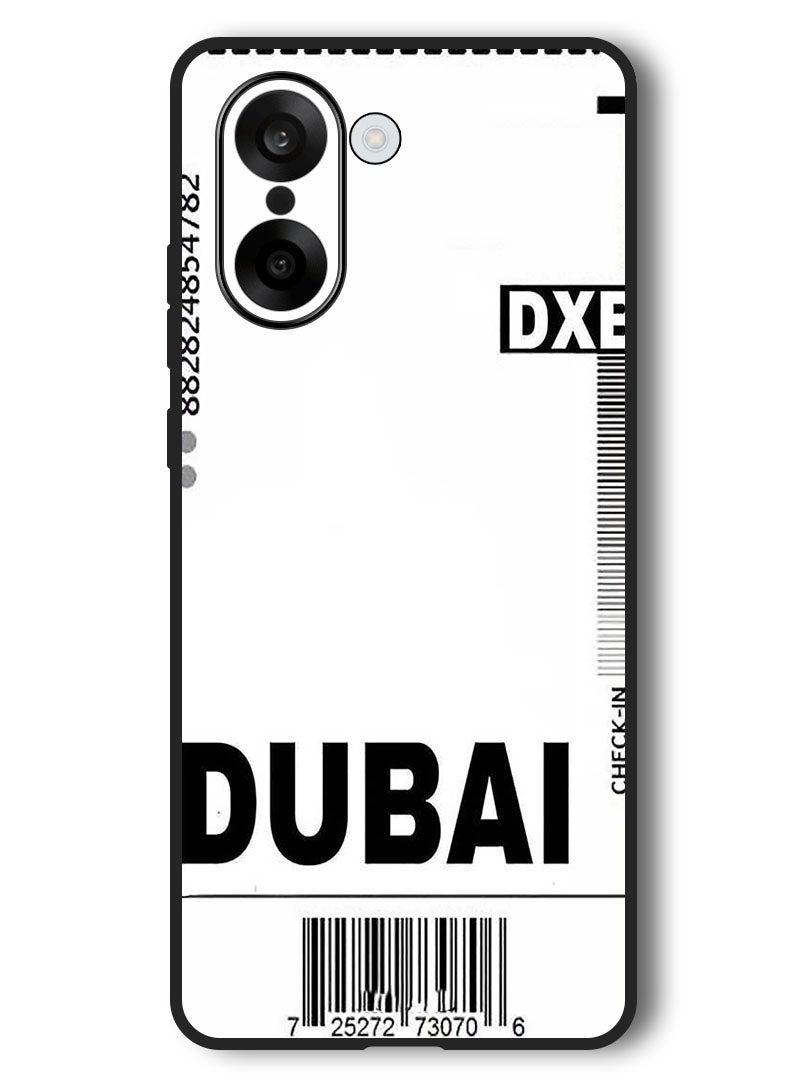 Theodor Case Compatible with OnePlus Nord CE 5 6.77 Inch Protection Shockproof Bumper Cover DXB Boarding pass - Image 1