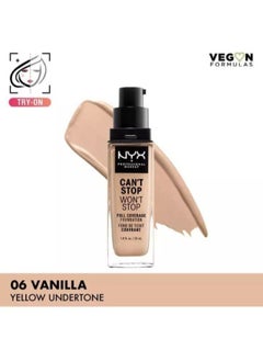 NYX PROFESSIONAL MAKEUP NYX Can't Stop Won't Stop Liquid Foundation 6.5 Nude 30ml  - Image 1