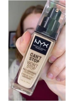 NYX PROFESSIONAL MAKEUP NYX Can't Stop Won't Stop Liquid Foundation 6.5 Nude 30ml  - Image 4