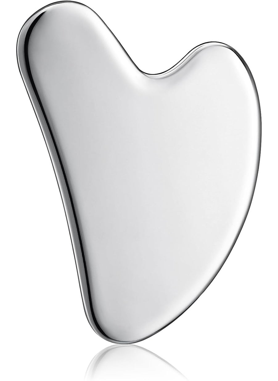 ROSENICE - rosenice Gua Sha Facial Tools Stainless Steel Gua Sha for Face Skincare Massage Scraper for Body Metallic Luster - Image 1